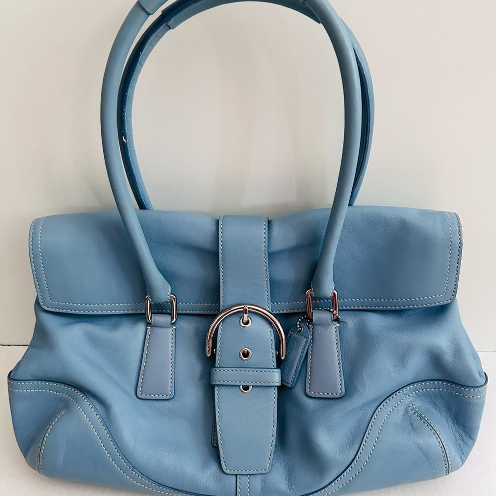 Coach vintage Blue Leather Handbag